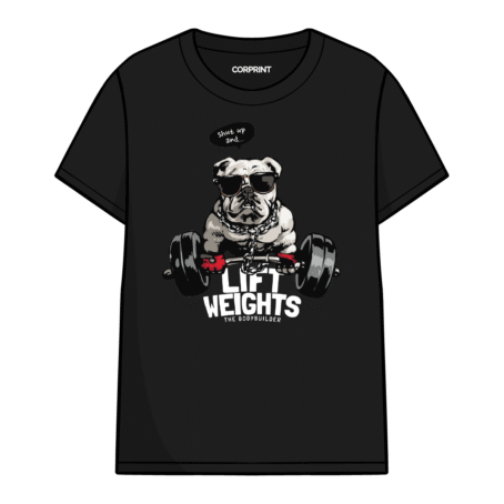 Camiseta unisex «Perro Levantando Pesas»
