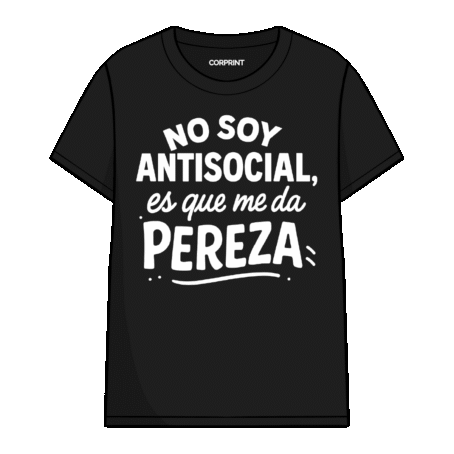 Camiseta unisex «No Soy Antisocial»