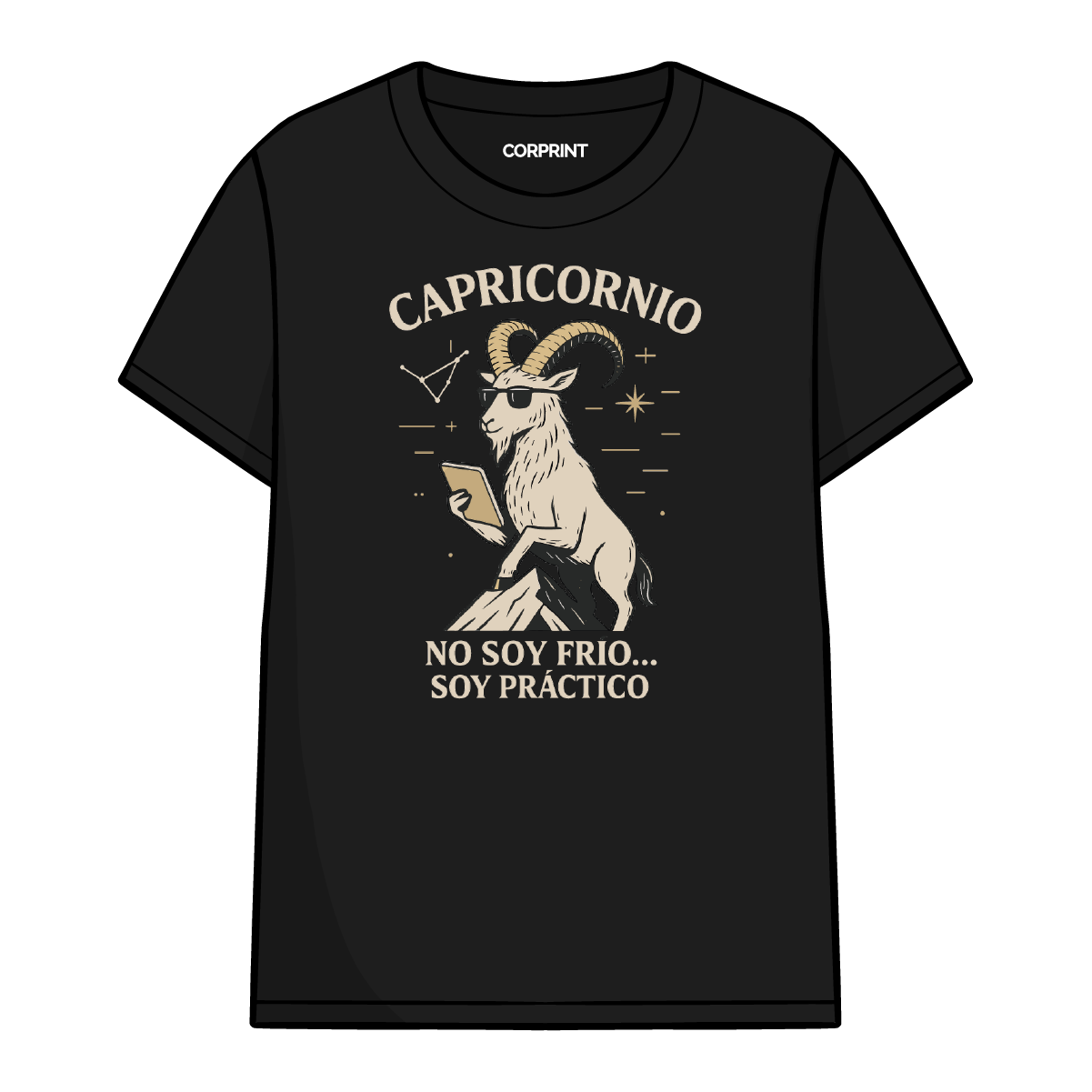 Camiseta unisex "Capricornio: No Soy Frío, Soy Práctico"