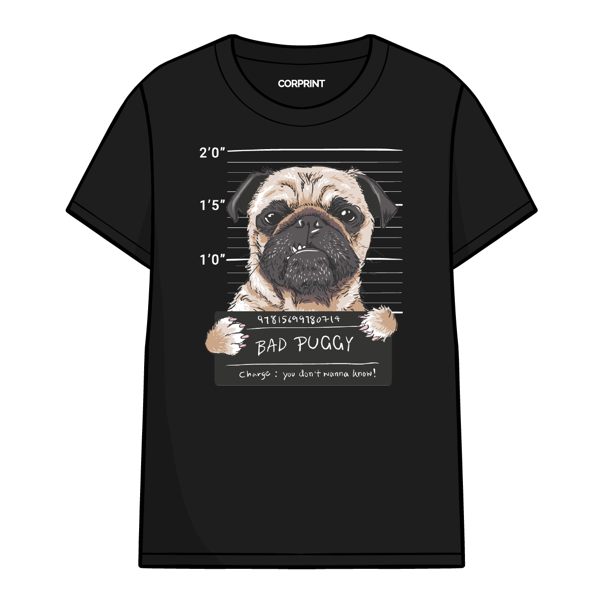 Camiseta unisex "Bad Puggy"