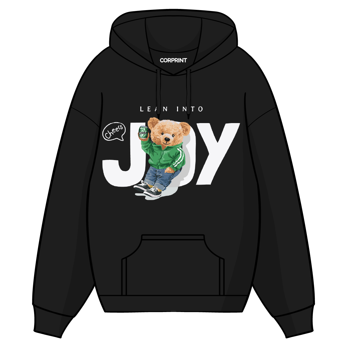 Sudadera con Capucha unisex "Lean Into Joy"