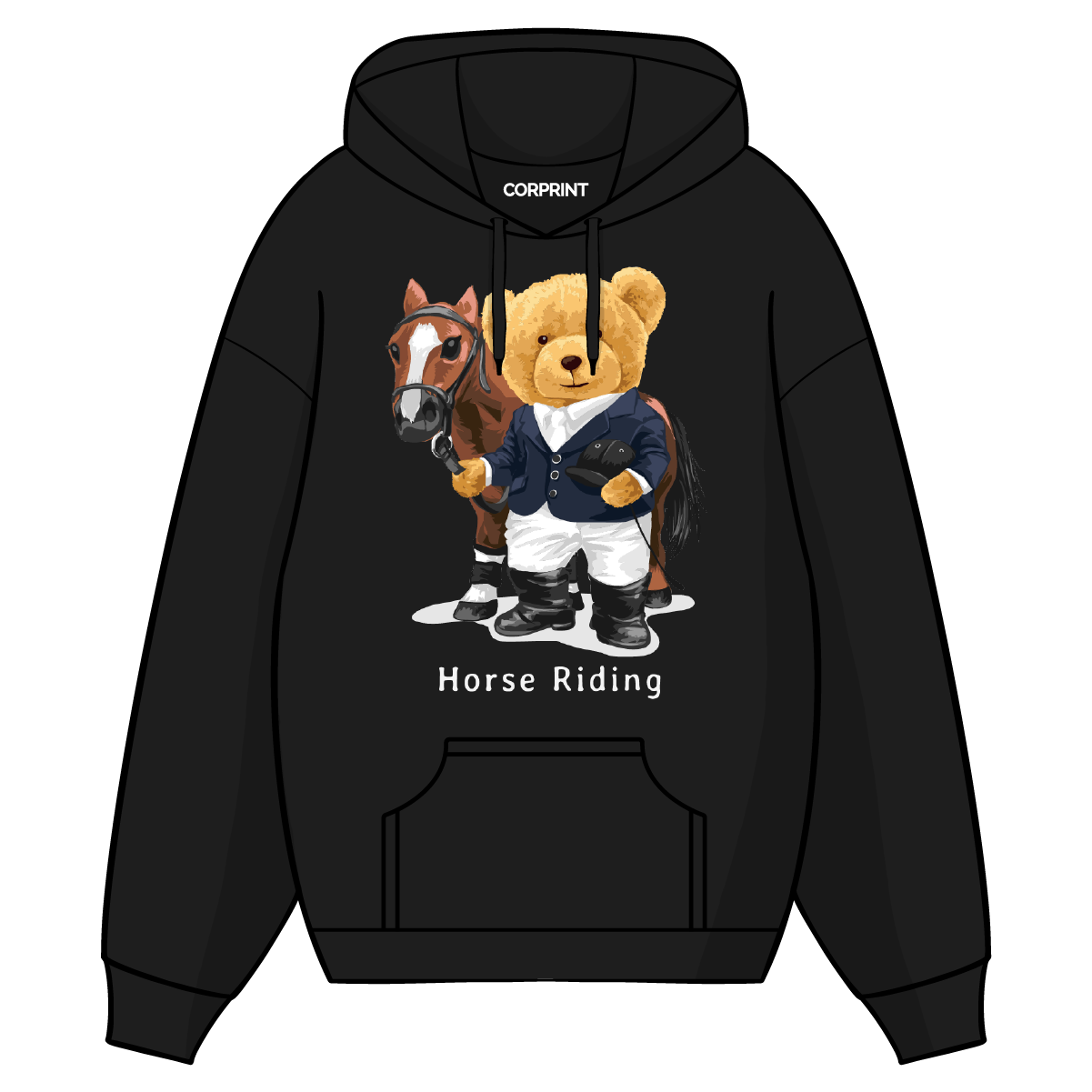 Sudadera con Capucha unisex "Horse Riding"