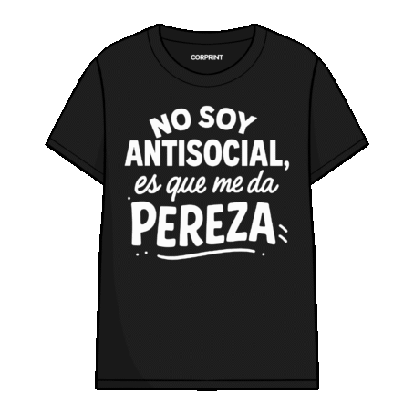 Camiseta unisex “No Soy Antisocial”