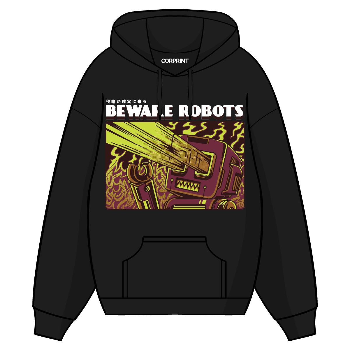Sudadera con Capucha unisex "Beware Robots"