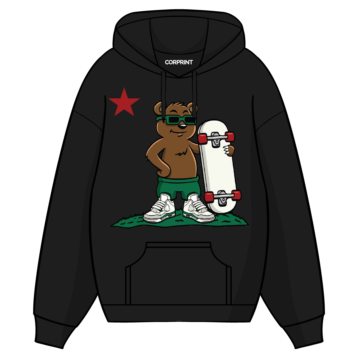 Sudadera con Capucha unisex "Bear Skating"