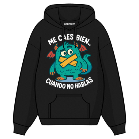 Sudadera con Capucha unisex “Me Caes Bien”