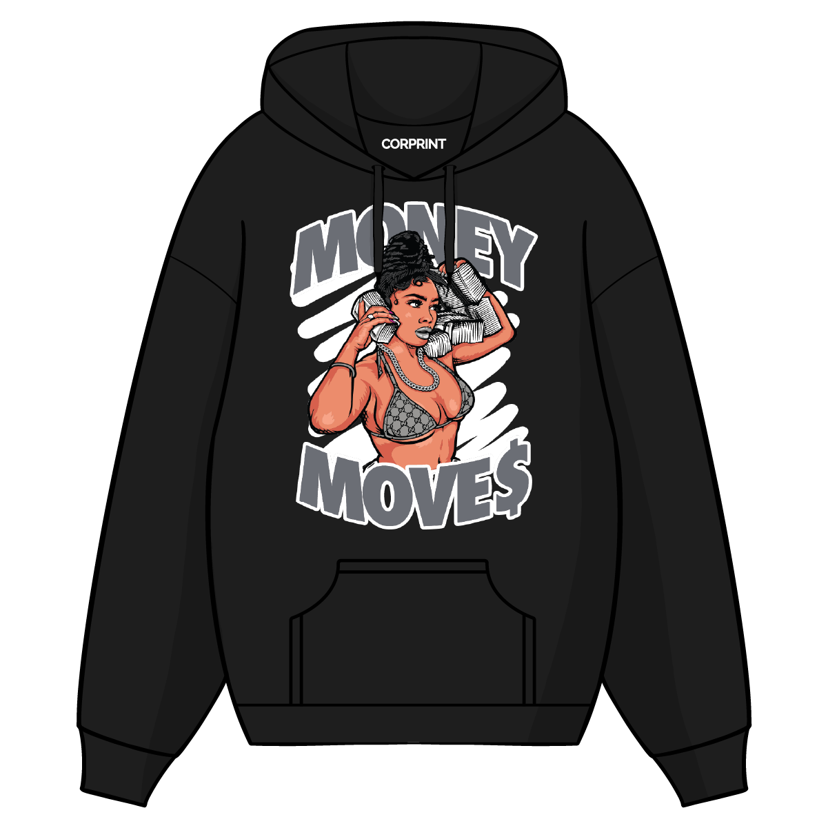 Sudadera con Capucha unisex "Money Move"