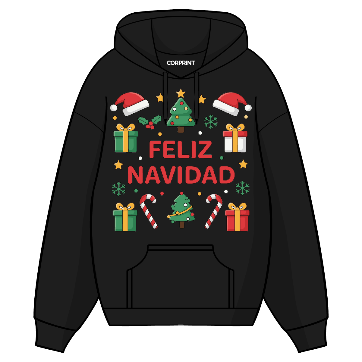 Sudadera con Capucha unisex "Feliz Navidad"